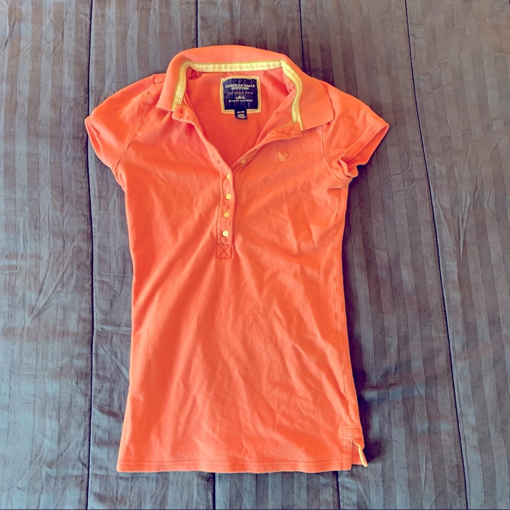 Vintage American Eagle Pink Polo Size Medium